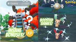 Get GiraTON of XP amp Boosted Shinies✨ Pokemon Go Giratina Raid Hour amp Magnetic Study Day 2 [upl. by Ferullo]