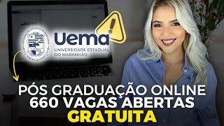 UEMA ACABA de ABRIR 660 VAGAS em PÓS GRADUAÇÃO EAD GRATUITA  Mari Rel [upl. by Enyt]