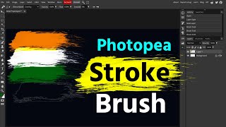 Photopea Stroke brush  How to add brush strokes in photoshop  Download Splash Stroke Brushes [upl. by Craggie527]