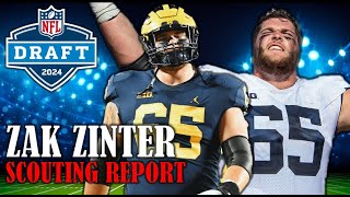 Zak Zinter Draft Profile I 2024 NFL Draft Scouting Report amp Analysis [upl. by Kina]