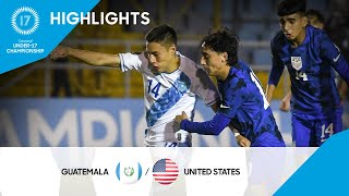 Concacaf Under17 Championship 2023 Highlights  Guatemala vs United States [upl. by Okiam]