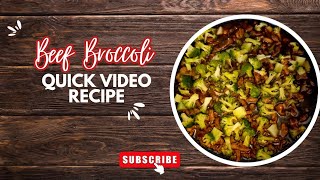 QUICK VIDEO RECIPE BEEF BROCCOLI beefbroccoli beef cookingathome brocolli quickrecipe [upl. by Elleryt]