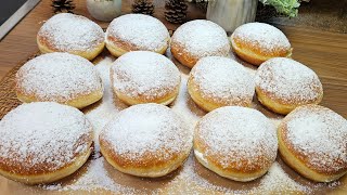 Berliner Pfannkuchen selber machen  Krapfen Rezept  Kreppel [upl. by Rothwell]