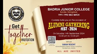 BADRIA JUNIOR COLLEGE 199192 SSLC BATCH ALUMNI GATHERING FEST 2024 [upl. by Suanne]