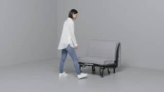 產品示範  LYCKSELE 單座位梳化床  LYCHSELE Chairbed Assembly [upl. by Ynatil]