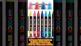 8 Posca Paint MarkersHoliday Paint Pens Gift for Kids and Adults5M Medium Markers with Reversible [upl. by Annuahsal]