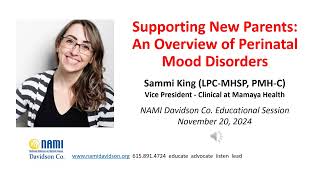 An Overview of Perinatal Mood Disorders [upl. by Goodill480]