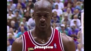 Michael Jordan last 3 minutes in his FINAL BULLS GAME vs Jazz 1998 [upl. by Yerkovich]