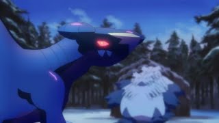 Alpha Garchomp vs Abomasnow  Pokémon Hisuan Snow [upl. by Alcus]