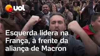 França Esquerda lidera eleições legislativas à frente da aliança de Macron [upl. by Solnit]