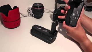 Canon BGE11 battery grip for the Canon 5D Mark III [upl. by Elleinwad]