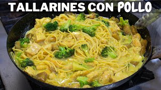 Tallarines Cremosos con POLLO y brocoli  Abelca [upl. by Araed]