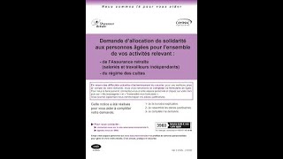 Comment faire une Demande dASPA Allocation de Solidarité aux Personnes âgées [upl. by Gunter286]