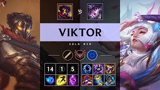 Viktor Mid vs Syndra Quadra Kill Legendary  EUW Grandmaster Patch 1422 [upl. by Heisser]