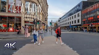 Glasgow Scotland UK  Walking City Tour 4K [upl. by Enilra159]