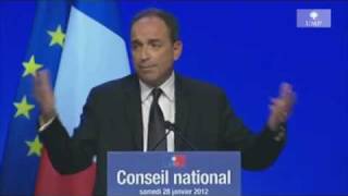 UMP  Discours de JeanFrançois Copé au Conseil National du 28 janvier 2012 [upl. by Kendrick]