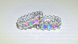 How to make a beaded band ring BEAMING BAND RING tutorial [upl. by Ivie]