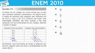 ENEM 2010 Matemática 39  Probabilidade do Número do Calçado com pegadinha [upl. by Elsie]