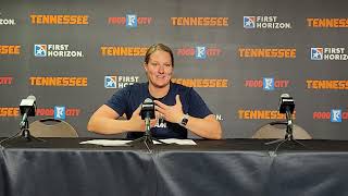 Samford Coach Carley Kuhns postgame vs Tennessee [upl. by Asiuqram]