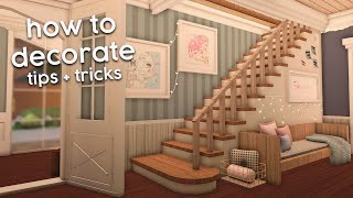 How to Decorate your House Builds in Bloxburg Tips amp Tricks [upl. by Idette439]