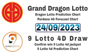 Today Dragon Lotto Perdana 4D prediction chart 24092023  9 Lotto 4D prediction chart today [upl. by Aspia]