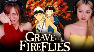 Asian girls watch anime for the first time  Grave of the Fireflies Reaction Studio Ghibli [upl. by Zarihs934]