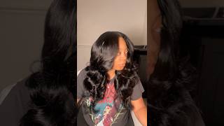 2x6 Closure SewIn 💇🏾‍♀️🪡 blackgirlhairstyles closuresewin closureinstall sewin [upl. by Nedrud70]