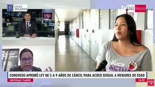 NoticiasEUZ Congreso Aprobó cárcel 4 a 9 años por Acoso a menores de 14 años [upl. by Richmound]