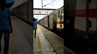 Ernakulam express arrived station🚂 express train railways transport shyamhembram [upl. by Nolyak]