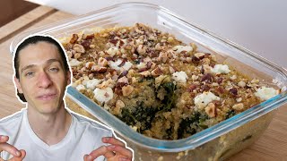 Recette Quinoa  Gratin Quinoa Epinards amp Chèvre Healthy [upl. by Comethuauc418]