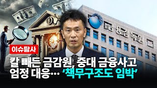 칼 빼든 금감원 중대 금융사고 엄정 대응 ‘책무구조도 임박’  확파 DIG UP   금융감독원 금융위원회 금융사고 책무구조도 농협은행 우리금융지주 [upl. by George22]