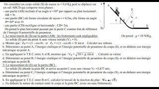 exercice corrigé énergie potentielle et énergie mécanique [upl. by Vacuva]