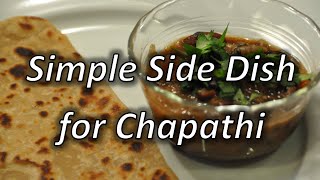 Simple Side Dish for Chapathi  Side Dish Recipes I viragu aduppu [upl. by Sirret341]