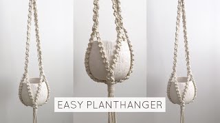 DIY EASY MACRAME PLANT HANGER  MACRAME PLANTHANGER TUTORIAL step by step [upl. by Oicanata]