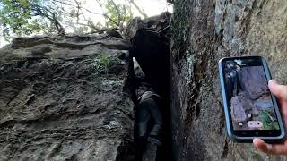 Gerringong Falls Chimney climb down to the bottom waterfall  Part 1 [upl. by Irrehs]