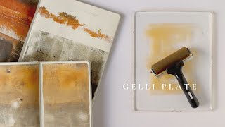 Experimental gel plate printing in my sketchbook [upl. by Nico806]