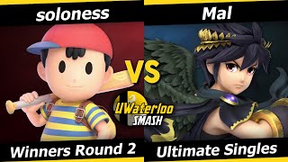 UWaterloo SSBU S24w4 Winners Round 2  soloness Ness vs Mal Dark Pit [upl. by Coleville]