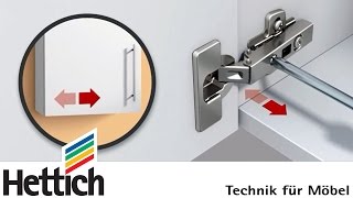 Adjusting cup hinges and doors DoItYourself with Hettich [upl. by Lethia]