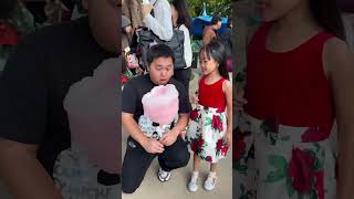 Cotton candy prank on dad 😱🤣👧🏻❤️🥰✅🌈🚀 [upl. by Llennehc]