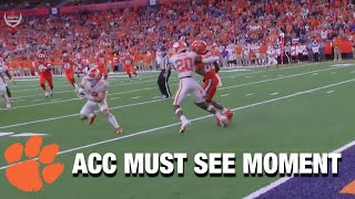 Clemsons Tyler Venables Stops Syracuse Momentum With Redzone Pick  ACC Must See Moment [upl. by Alegnad]