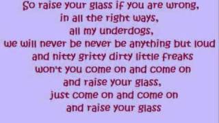 Pink  Raise your Glass lyrics [upl. by Hetty]