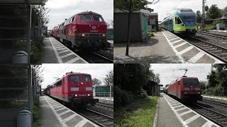 Bahnverkehr in Ostbevern mit RP 218 469 Br151 Intercity Güterverkehr und Regionalbahn [upl. by Heller467]