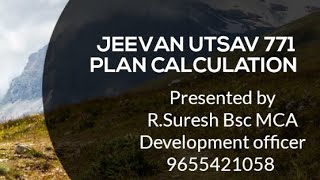 JEEVAN UTSAV 771 PLAN CALCULATION by RSURESH DO 9655421058 winnersteaminsurance4845 [upl. by Anilac]