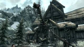 Skyrim High Resolution Texture Pack Free DLC First Gameplay 07022012 [upl. by Gnut168]