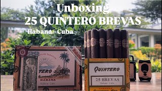 Unboxing Cigar QUINTERO 25 BREVAS 🇨🇺 [upl. by Tychon10]