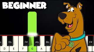 Scooby Doo Theme Song  BEGINNER PIANO TUTORIAL  SHEET MUSIC by Betacustic [upl. by Assilram270]