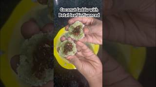 Diwali special Coconut laddu with Betal leaf influenced😋👌shorts shortsfeed diwali ytshorts [upl. by Artenek466]