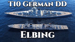 World of Warships Elbing  New T10 German Destroyer [upl. by Noffihc]