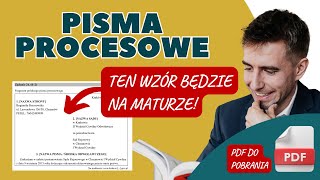 Pisma procesowe co wymagają na maturze z WOSu [upl. by Acillegna]