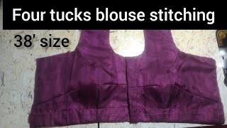 simple four tucks blouse stitching  38 four tucks blouse stitching trending fashion stitching [upl. by Genesia]